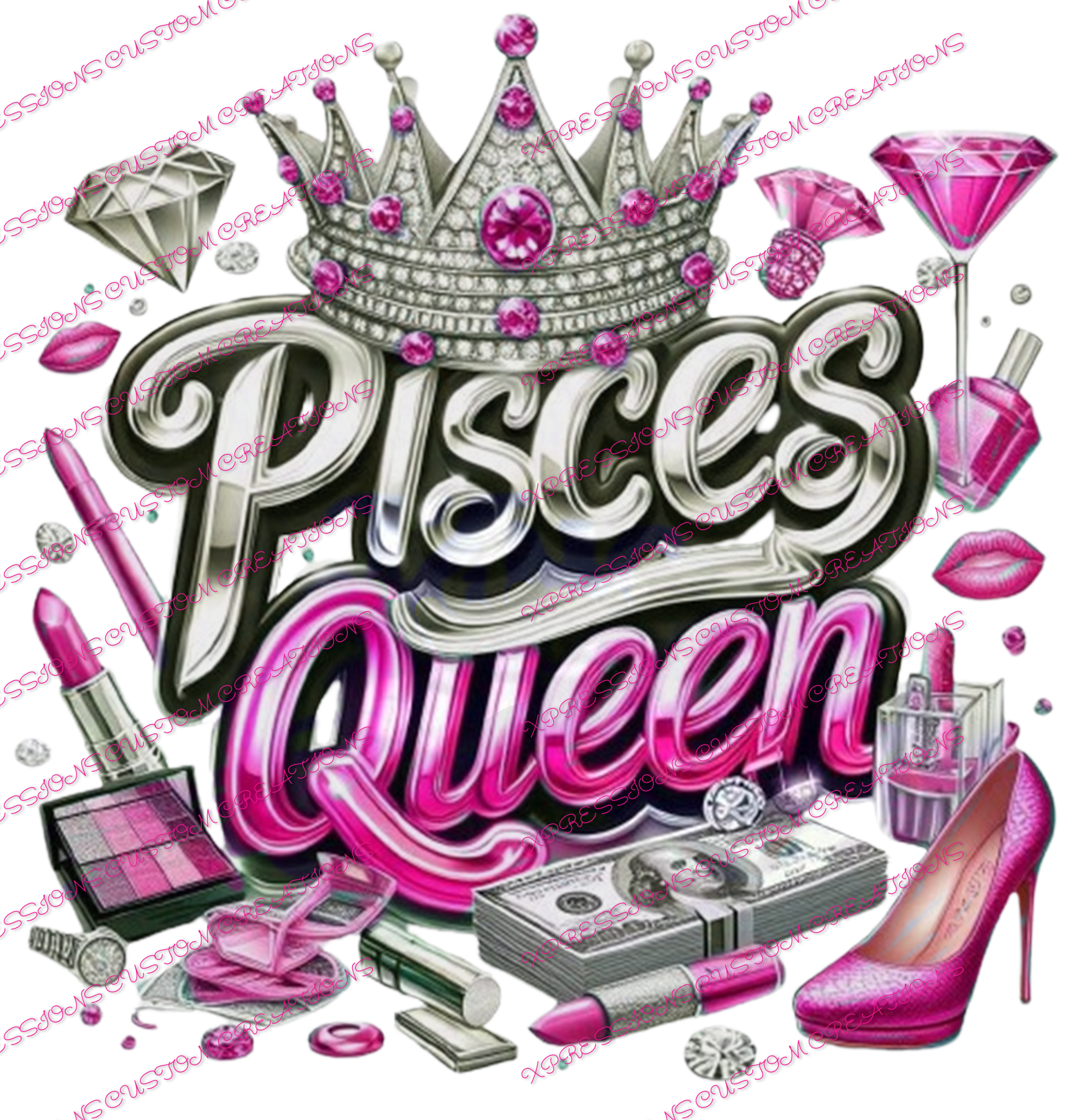 Pisces Queen Sublimation Print- We Print you Press!