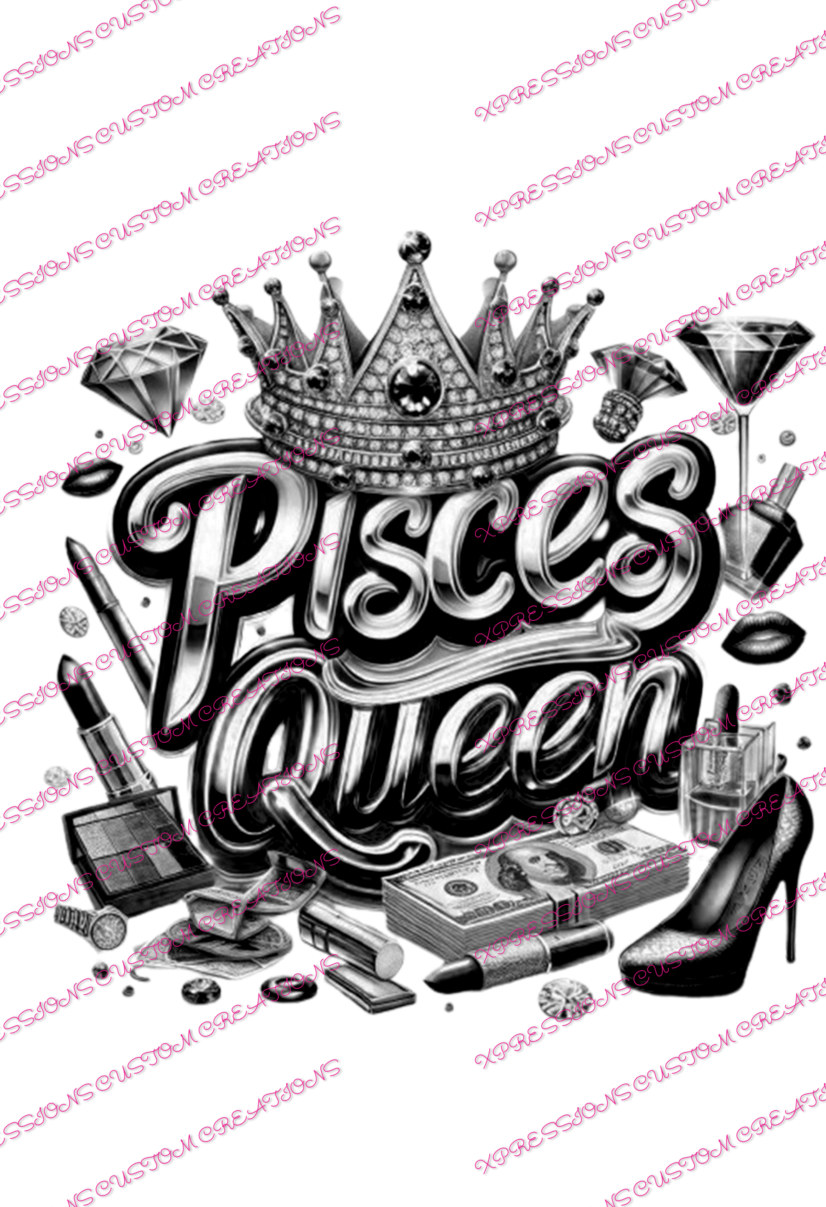 Pisces  Queen - DTFs ~ We Print you Press