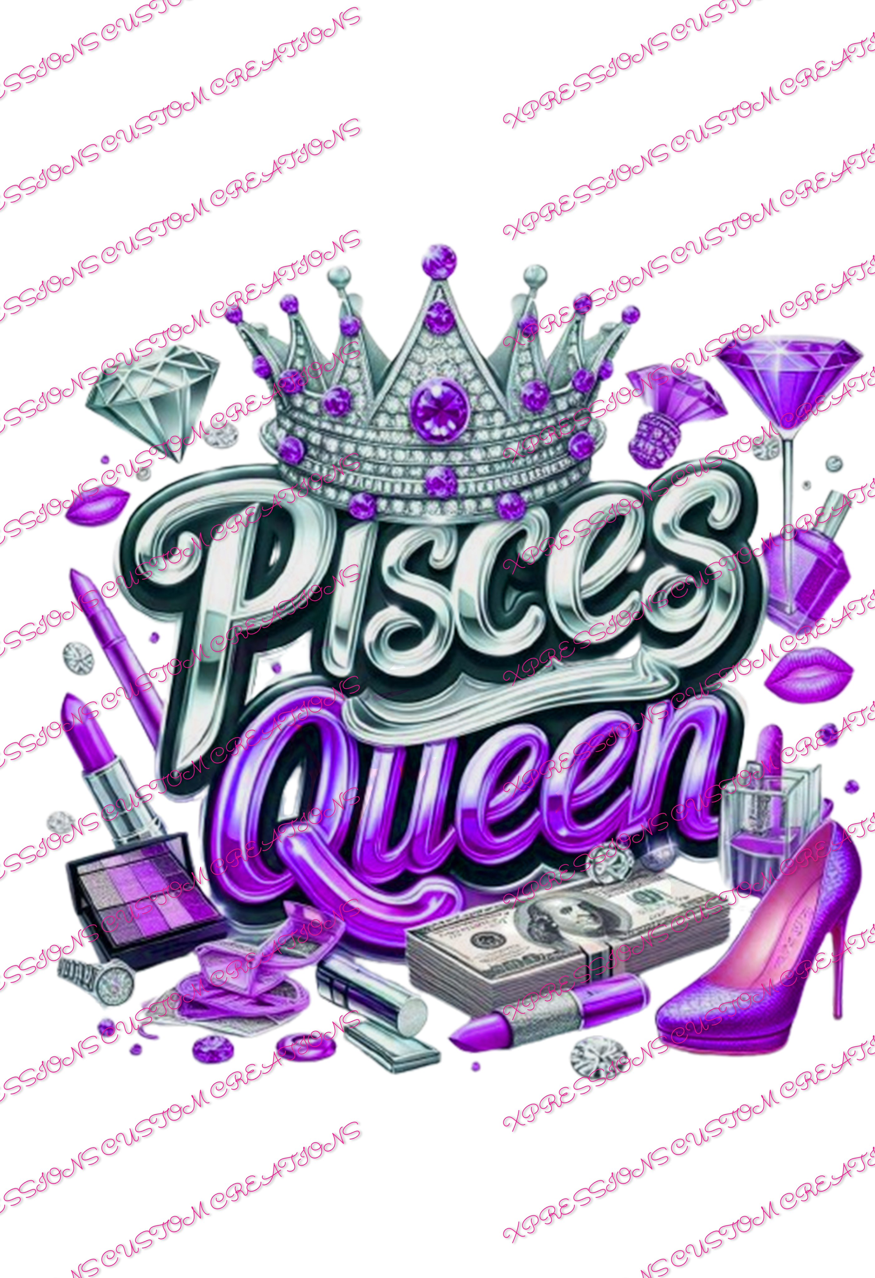 Pisces Queen Sublimation Print- We Print you Press!