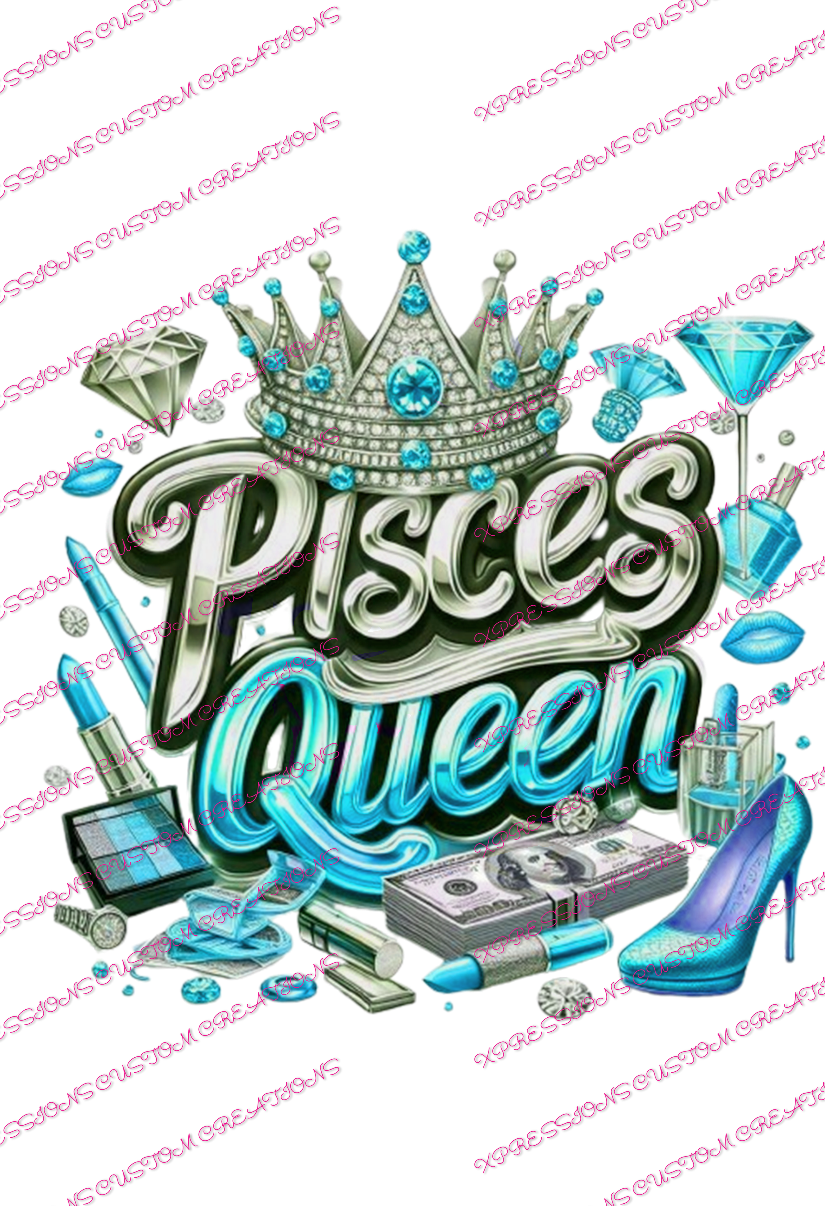 Pisces Queen Sublimation Print- We Print you Press!