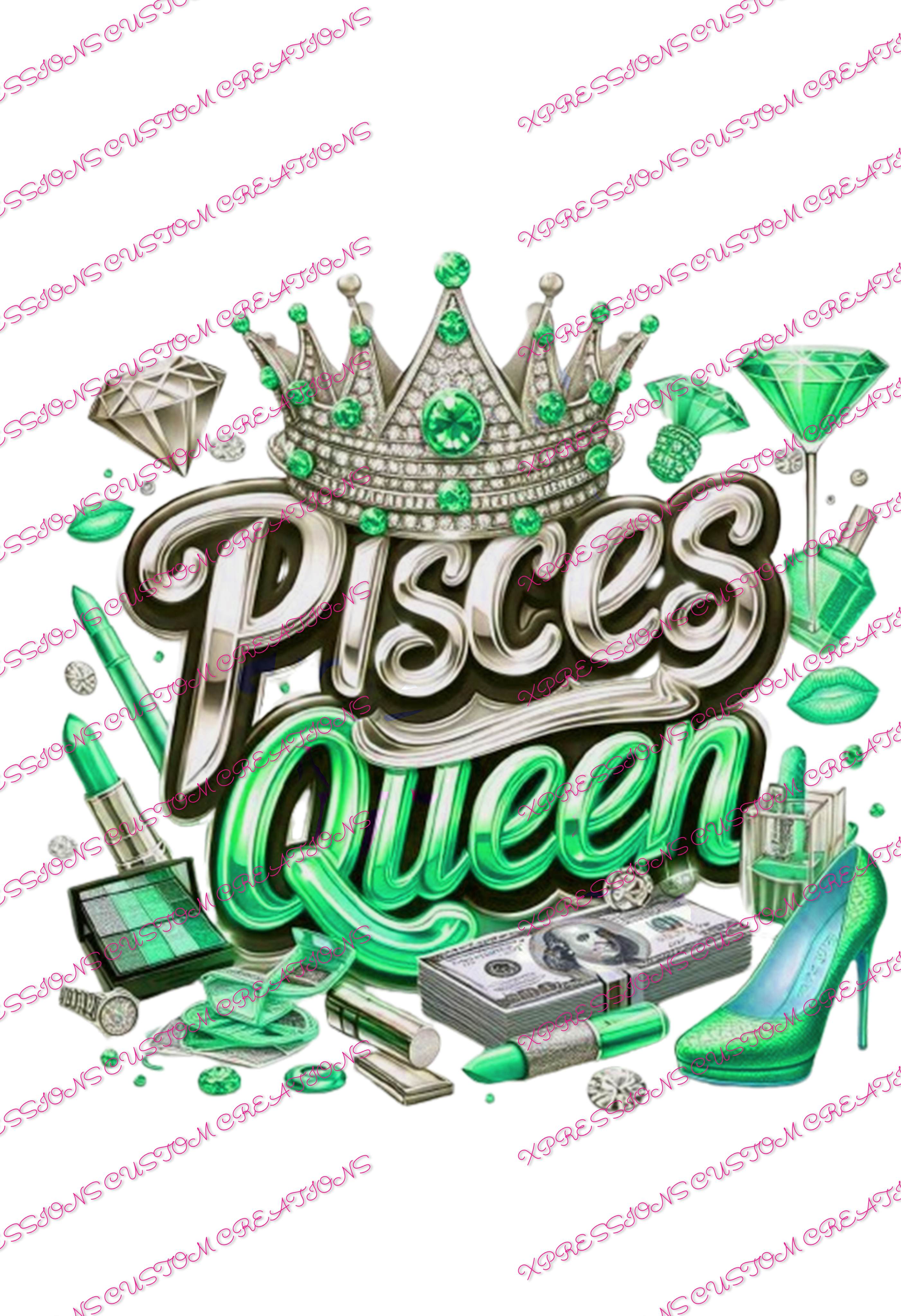 Pisces Queen Sublimation Print- We Print you Press!