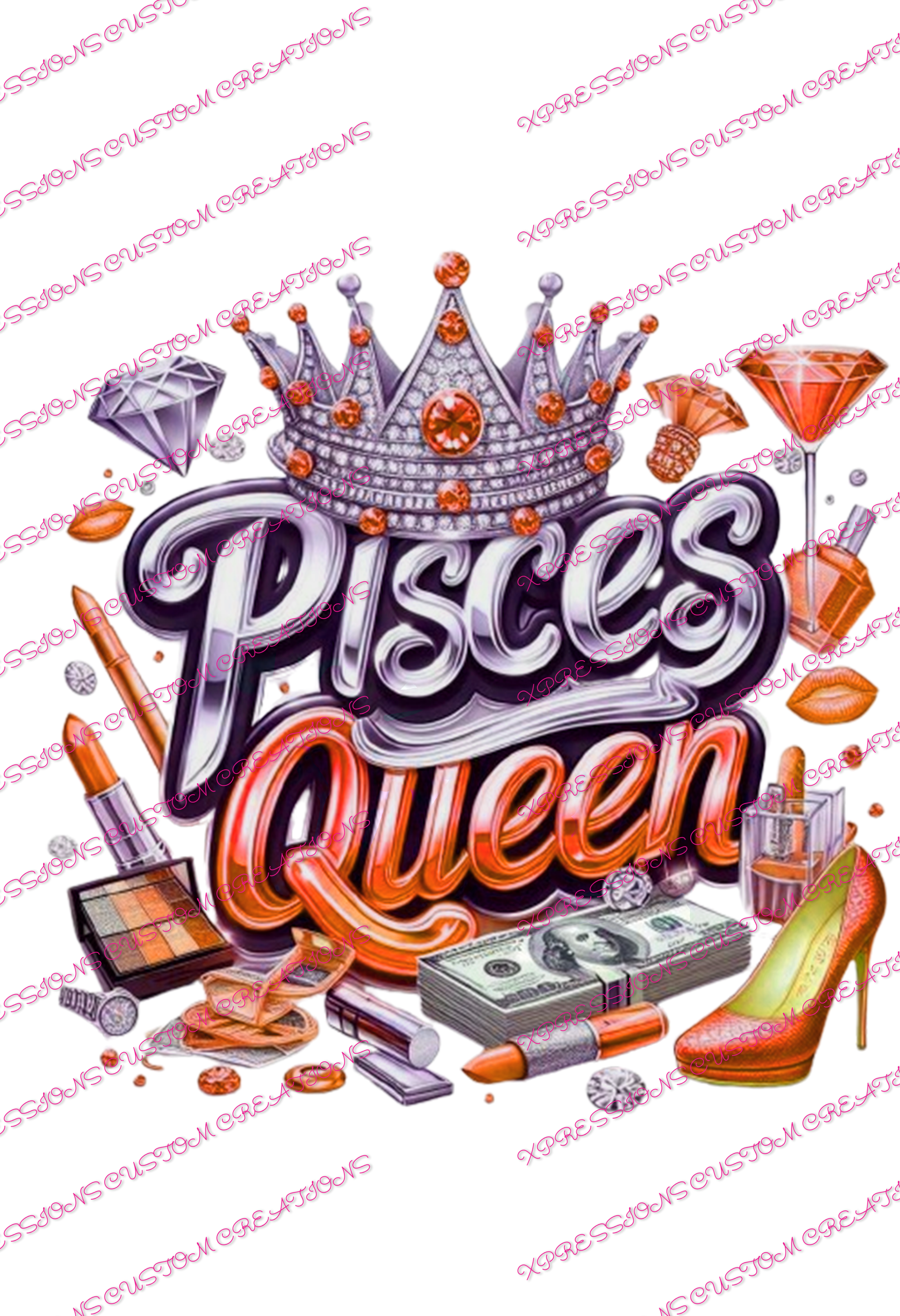 Pisces Queen Sublimation Print- We Print you Press!