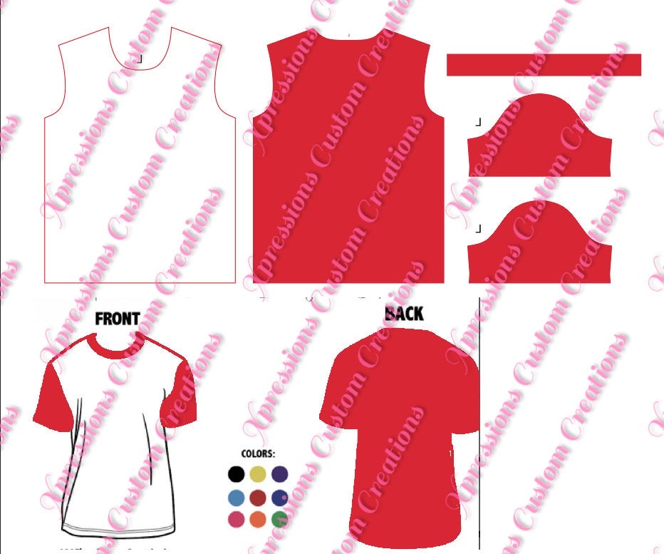 100% Polyester Full Color Back and Sleeve Shirts for Sublimation