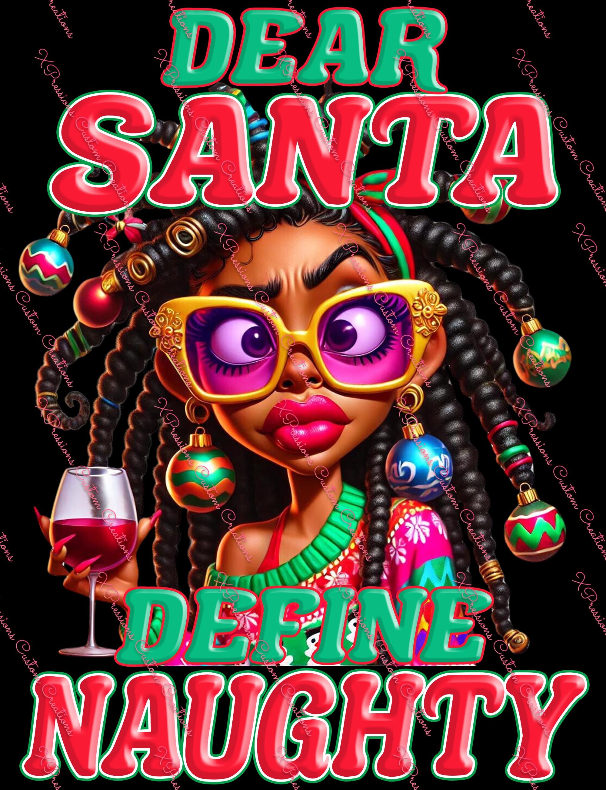 Quirky African Woman Asking Santa to Define "Naughty"