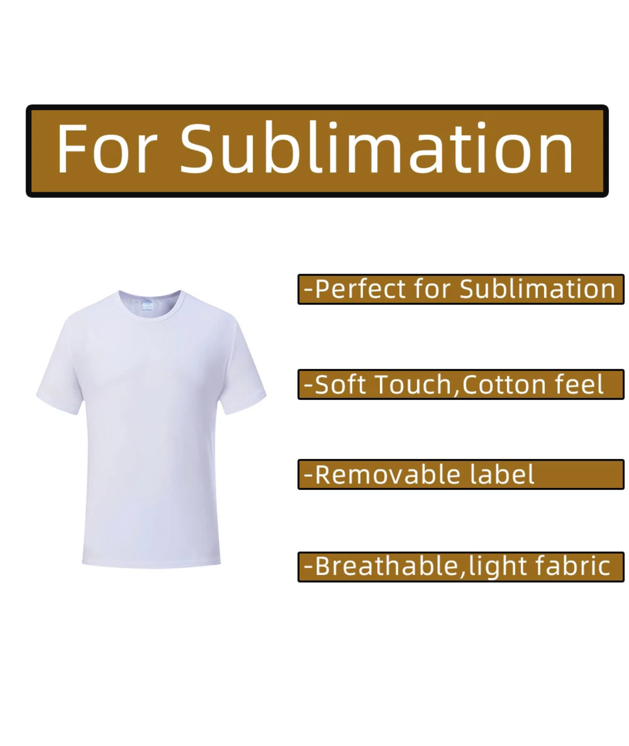 100% Polyester Shirts for Sublimation